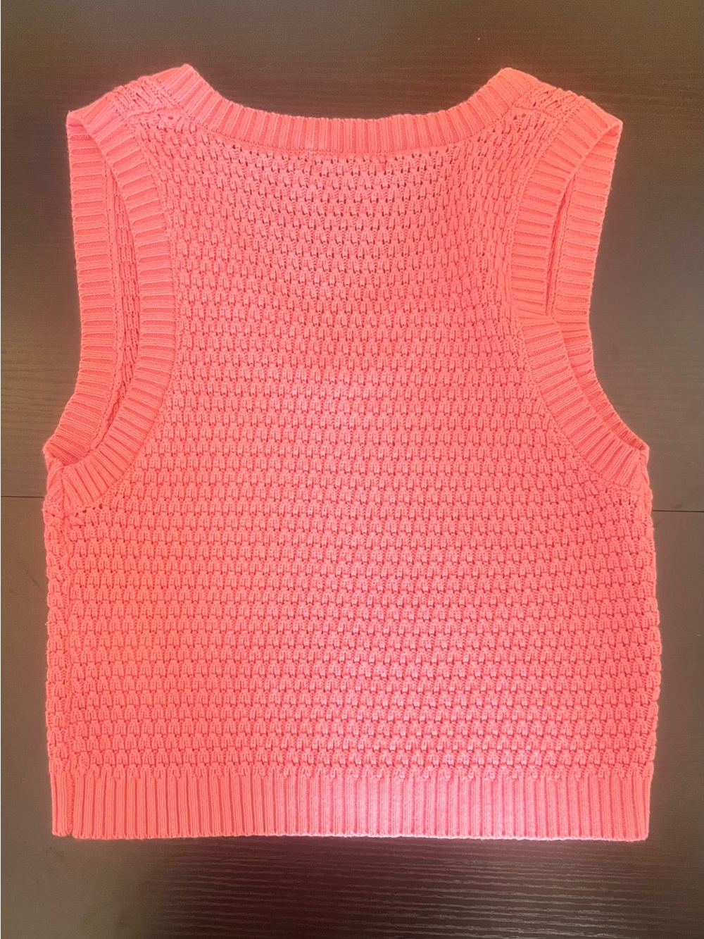 Forever 21 Coral Pink Knit Sweater Vest 🐝 - Picture 2 of 4
